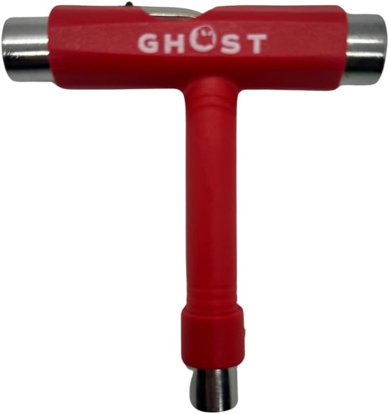 GHOST BOARDS Skate Tool All-In-One - Multi-Function Roller Skate Tool With T-Handle, Allen Key & Screwdriver for Easy Adjustments - Skate Key Fits Any Pocket- Skates Tools You’ll Always Carry - Red - Image 4